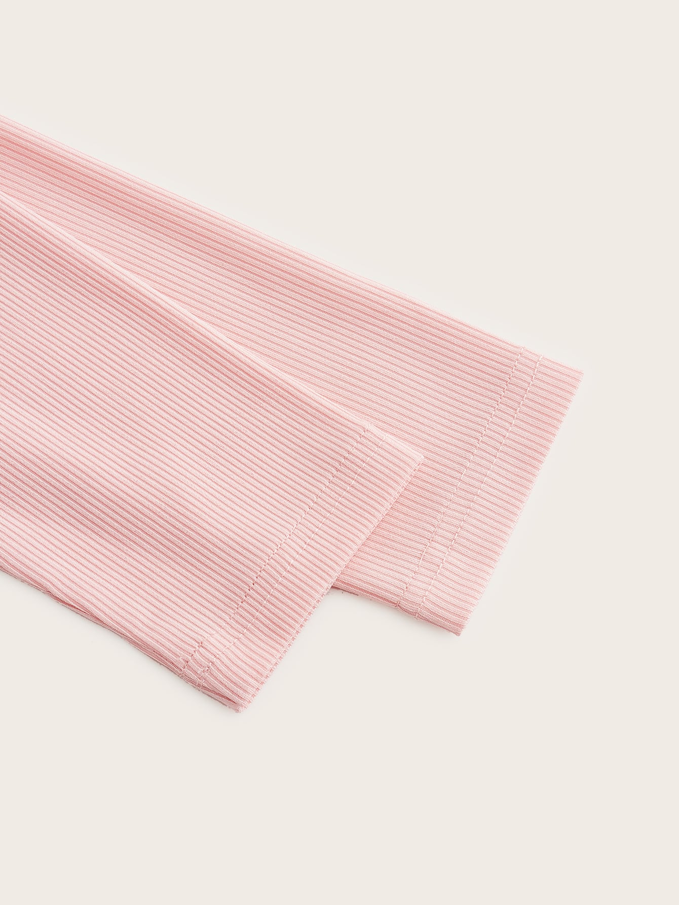 ROMWE SWEETHEART NECK RUCHED RIBBED TEE