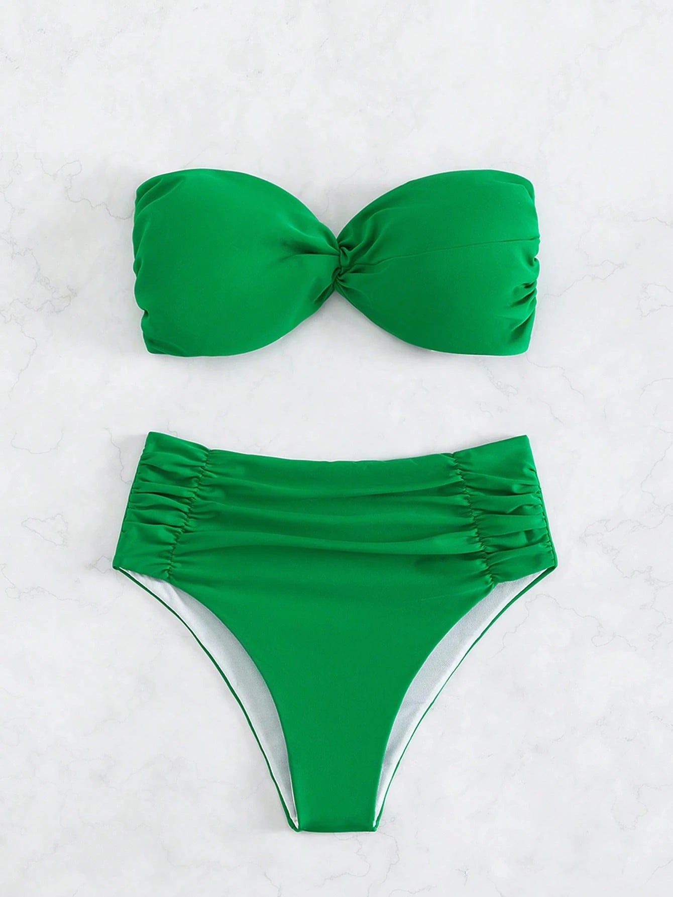 SHEIN Beach Twist Bandeau Bikini Set