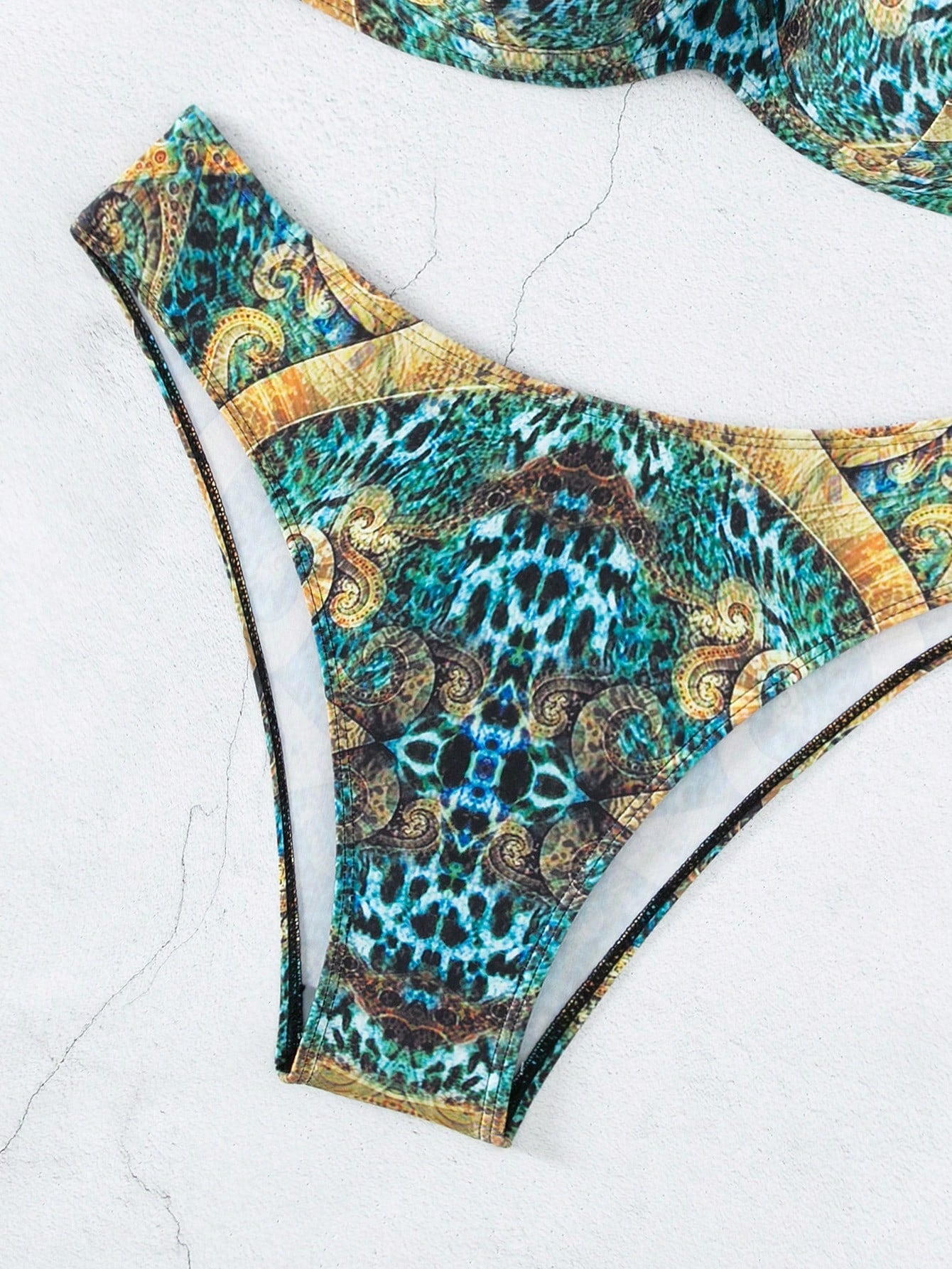 SHEIN All‑Over Print Push‑Up Bikini Set