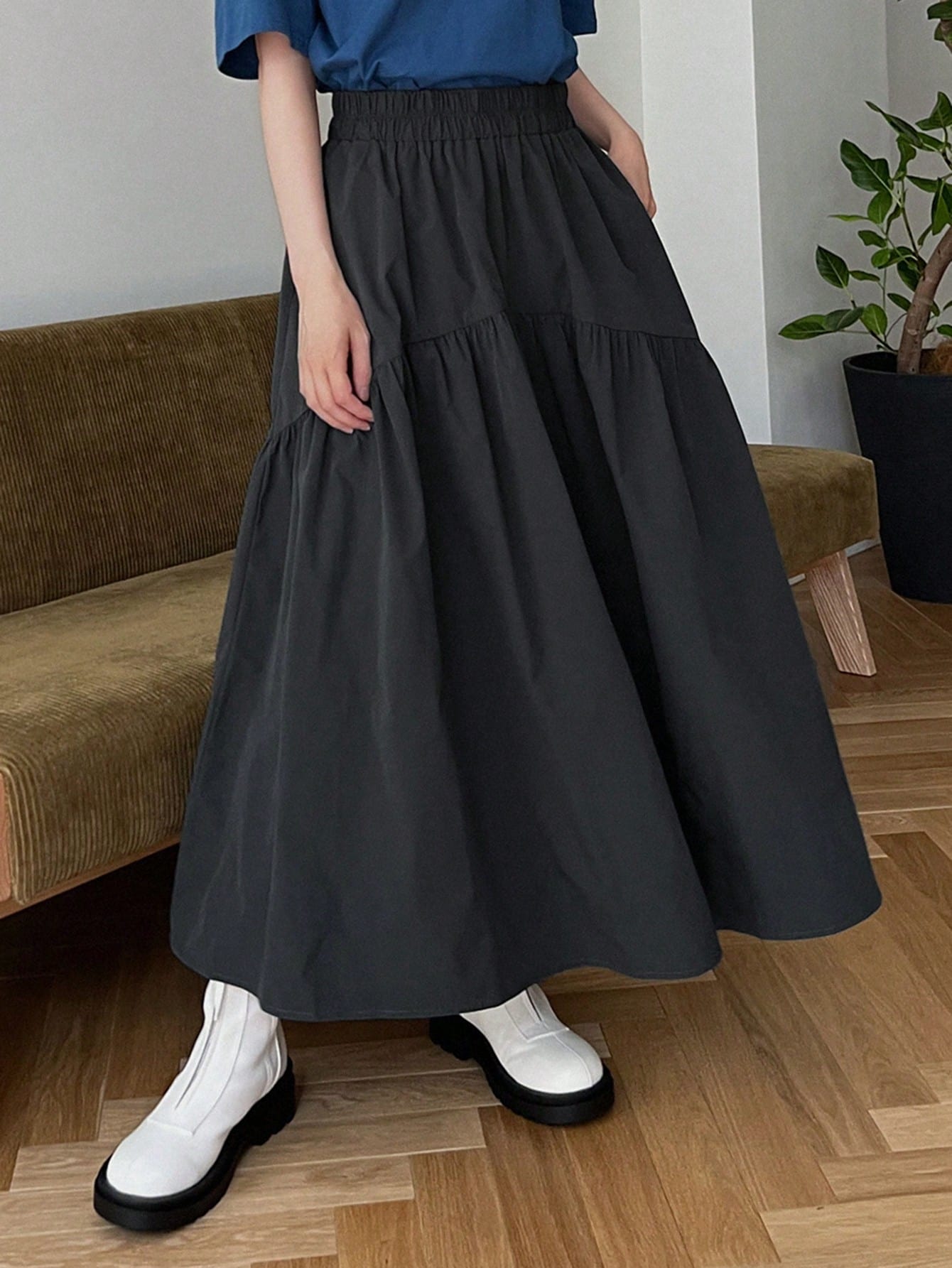 SHEIN DAZY Ruffle Hem Skirt