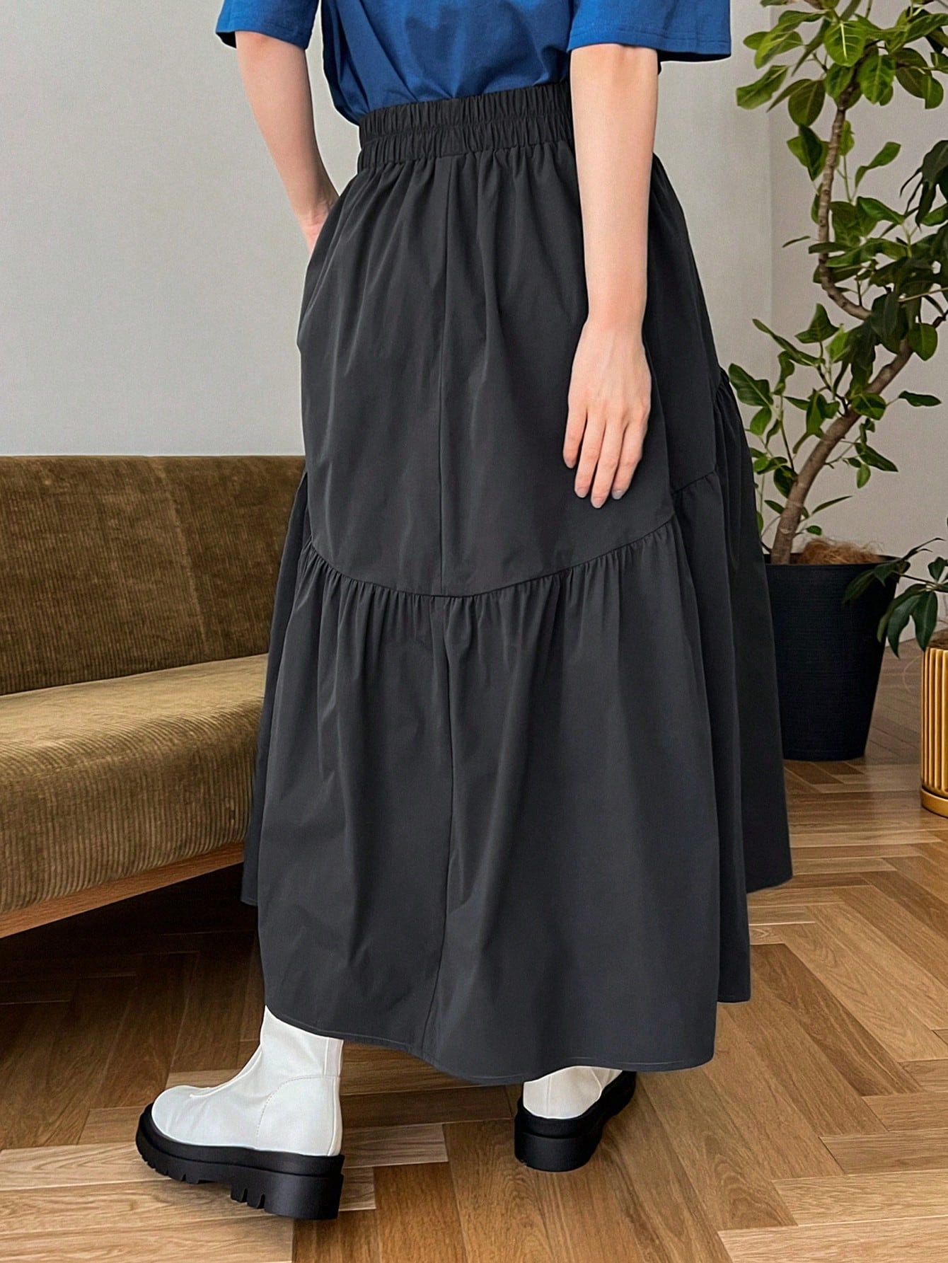 SHEIN DAZY Ruffle Hem Skirt