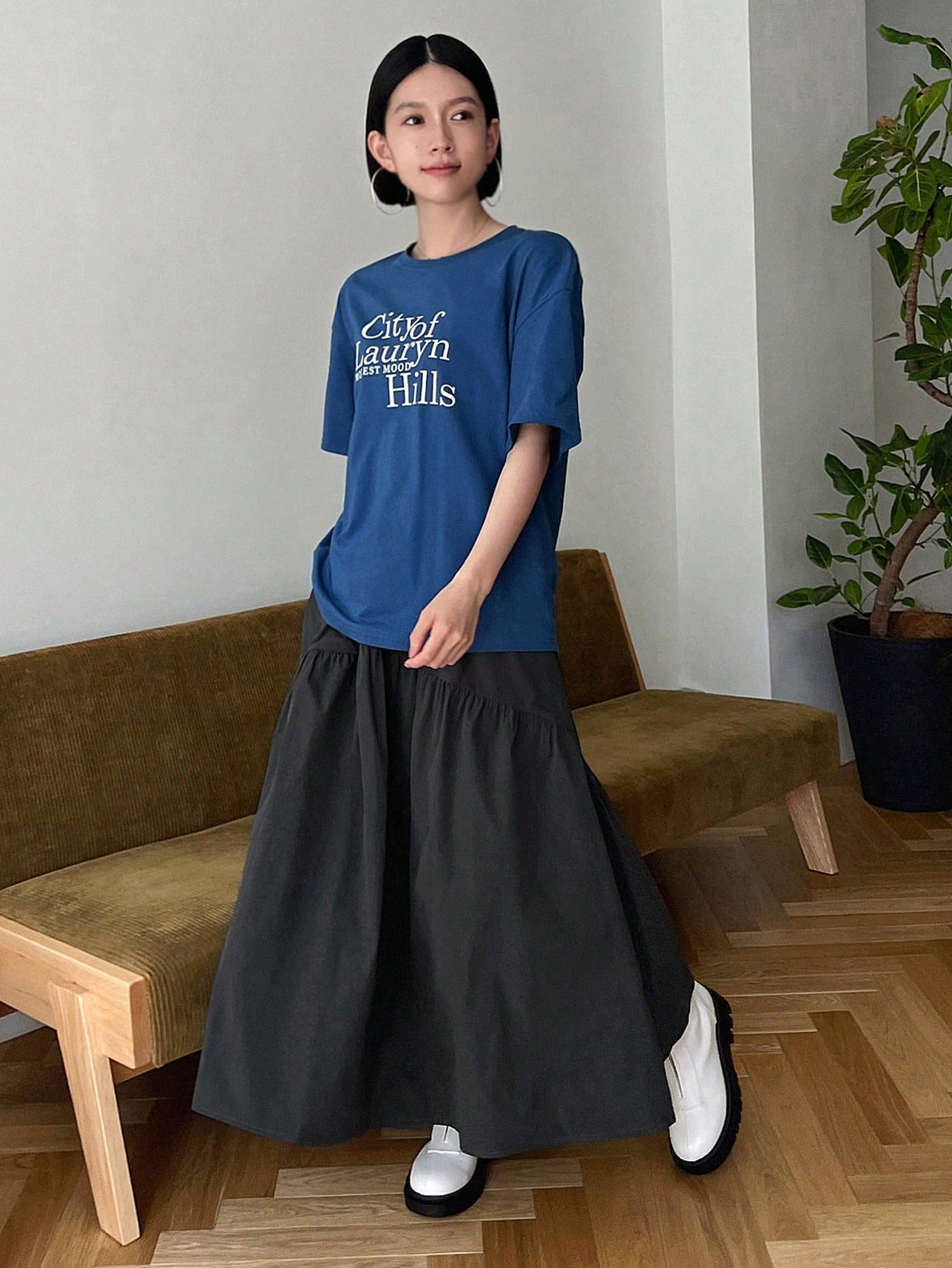 SHEIN DAZY Ruffle Hem Skirt