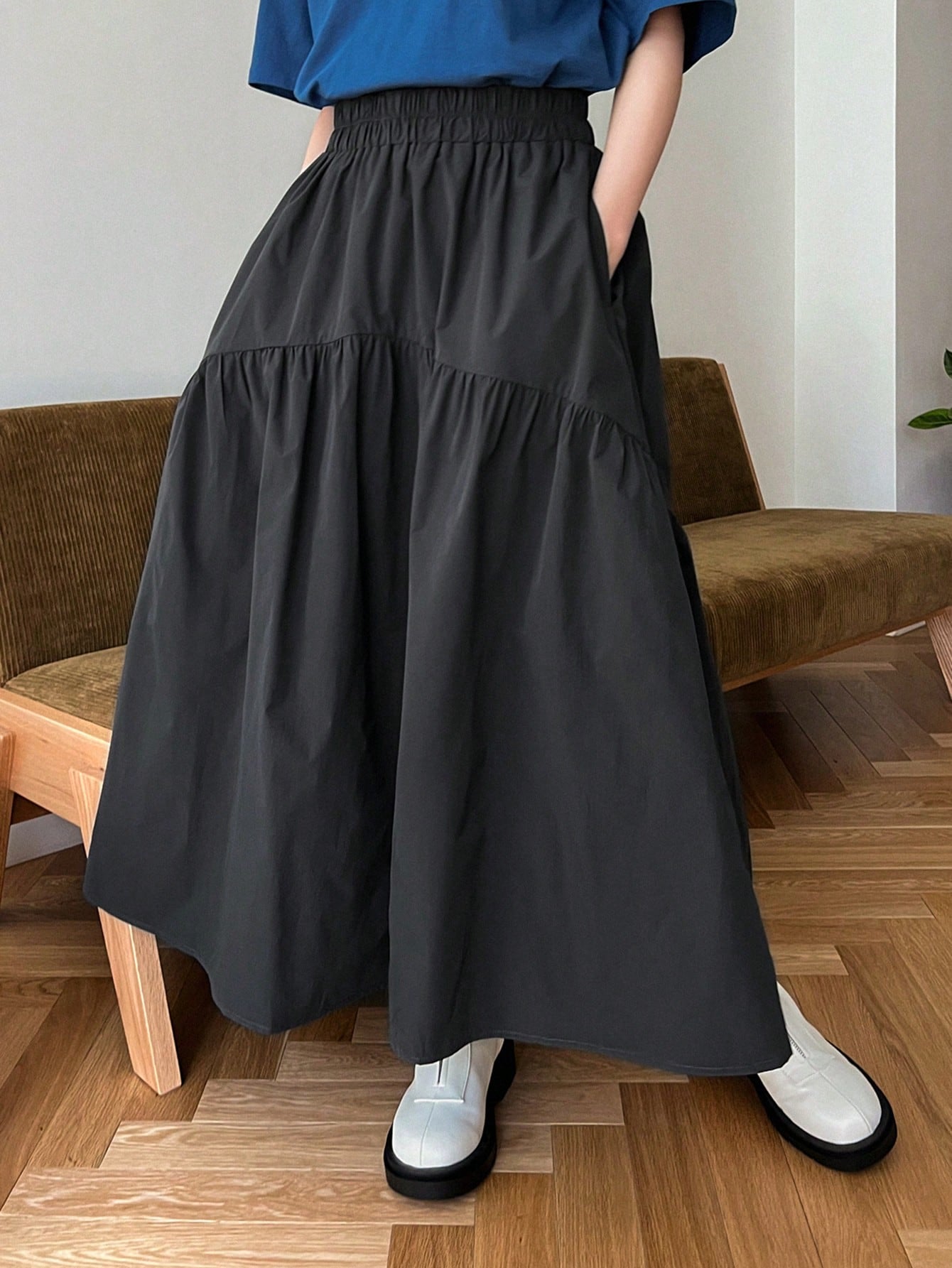 SHEIN DAZY Ruffle Hem Skirt