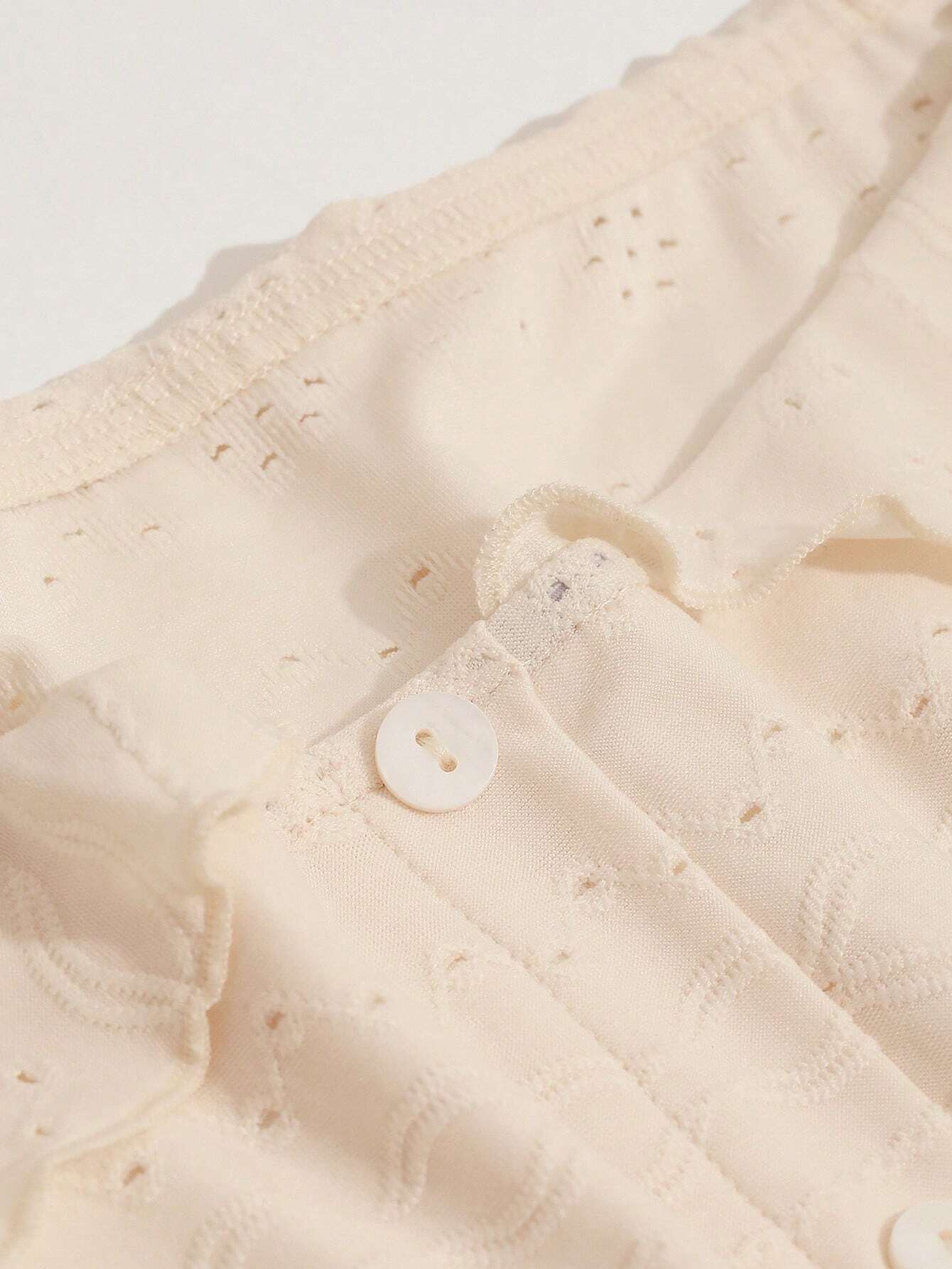 SHEIN DAZY Button Front Ruffle Blouse