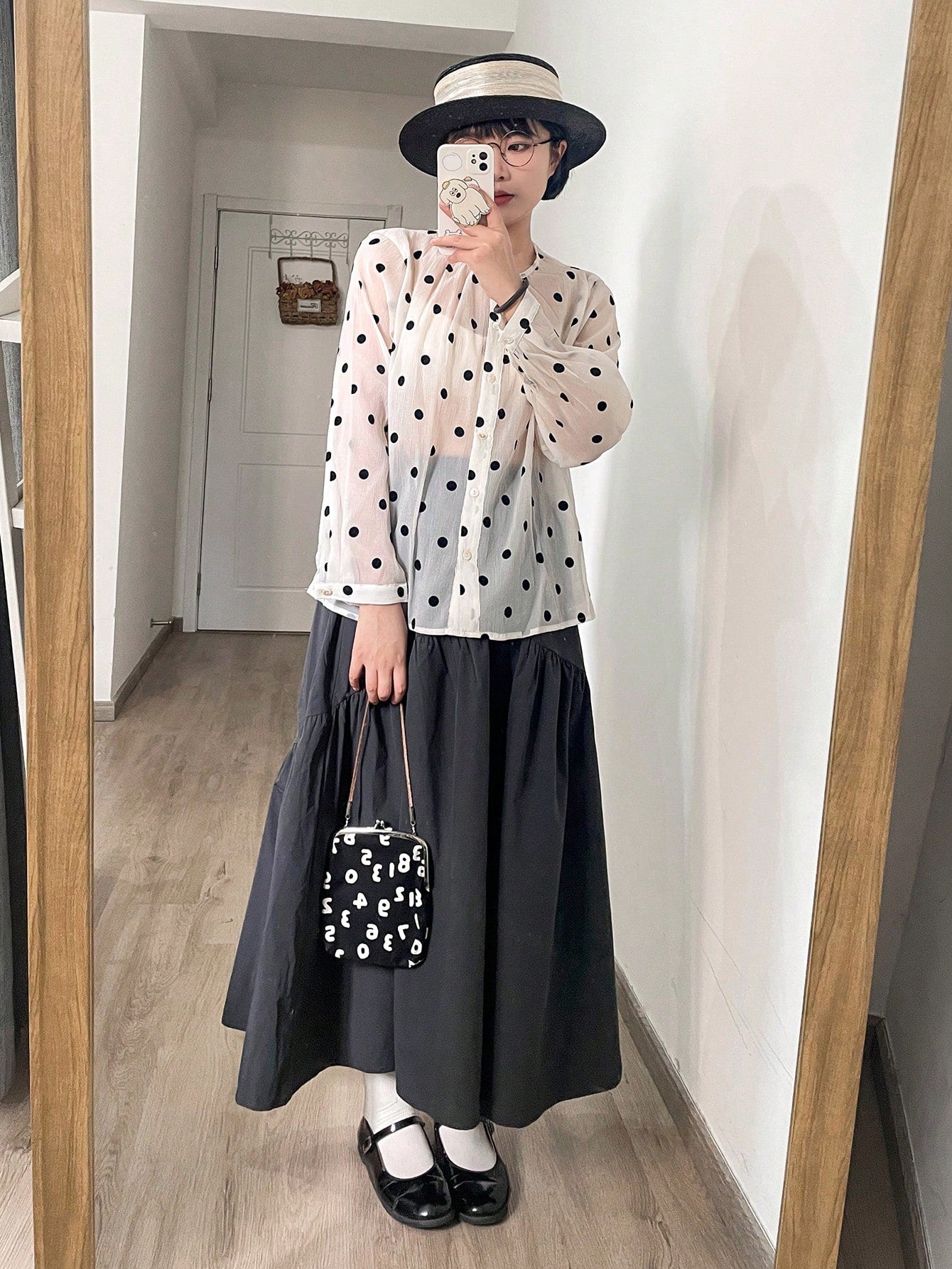 SHEIN DAZY Ruffle Hem Skirt