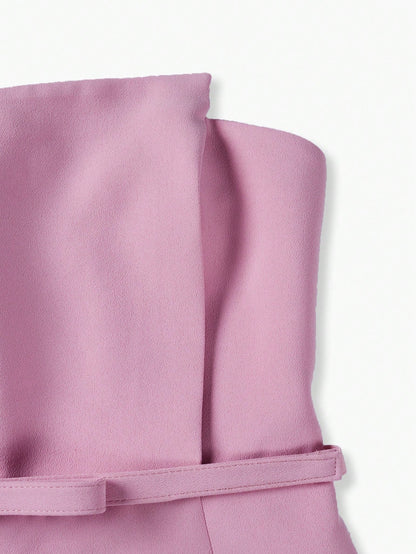MOTF PREMIUM BOW BELT TUBE DRESS