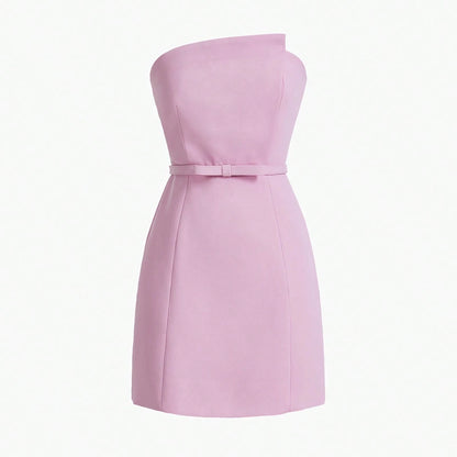MOTF PREMIUM BOW BELT TUBE DRESS