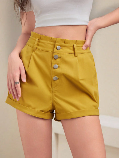 Shein ANEWSTA Paper‑Bag Waist Shorts
