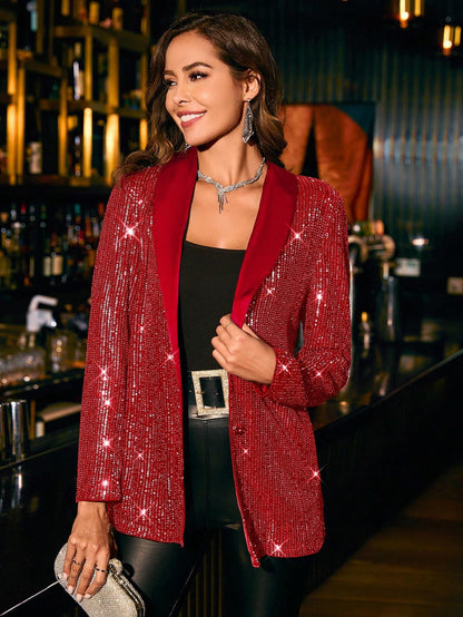 SHEIN Clasi Glitter Blazer – Small