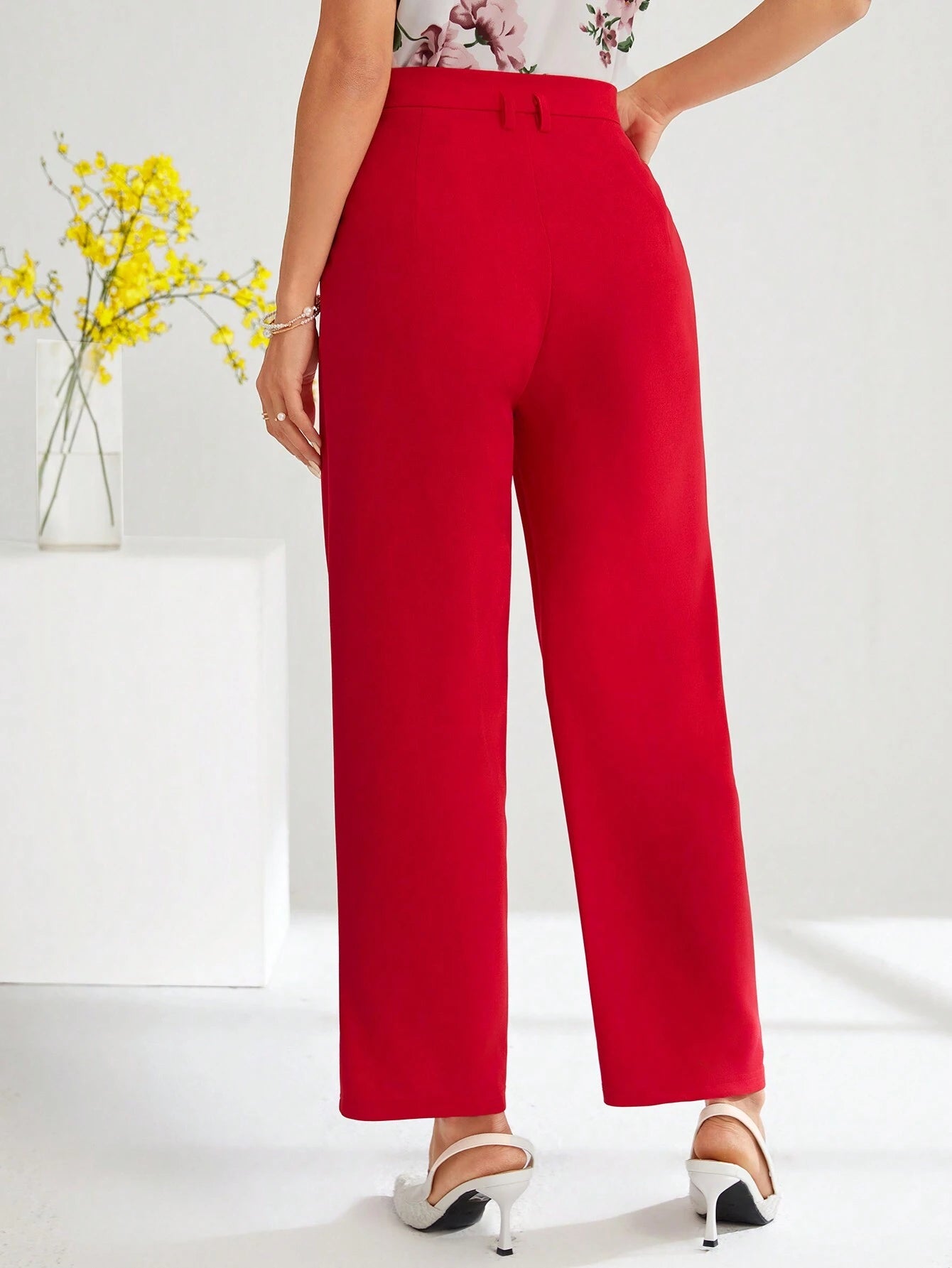 SHEIN Amorya High Waist Suit Pants
