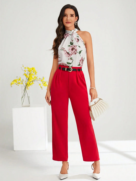 SHEIN Amorya High Waist Suit Pants