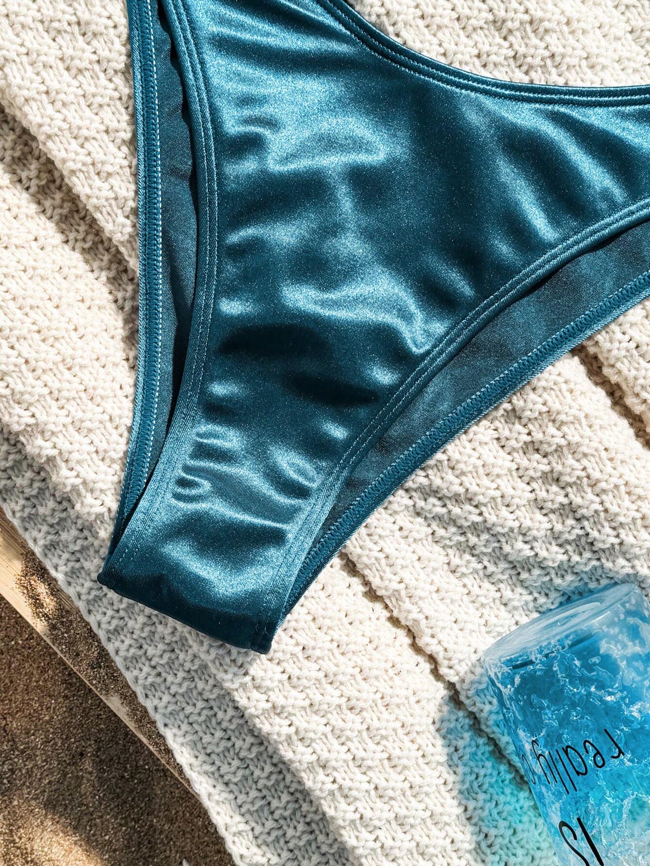 SHEIN Beach Bow Bandeau Bikini Set