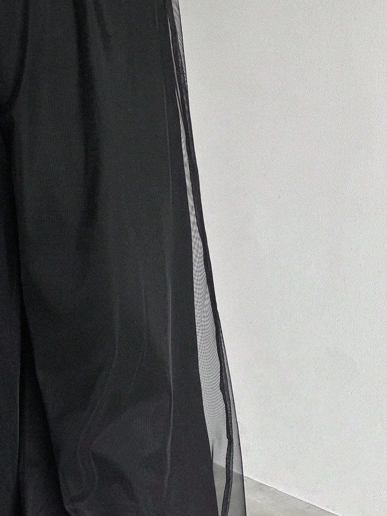 SHEIN FRIFUL Mesh Overlay Pants