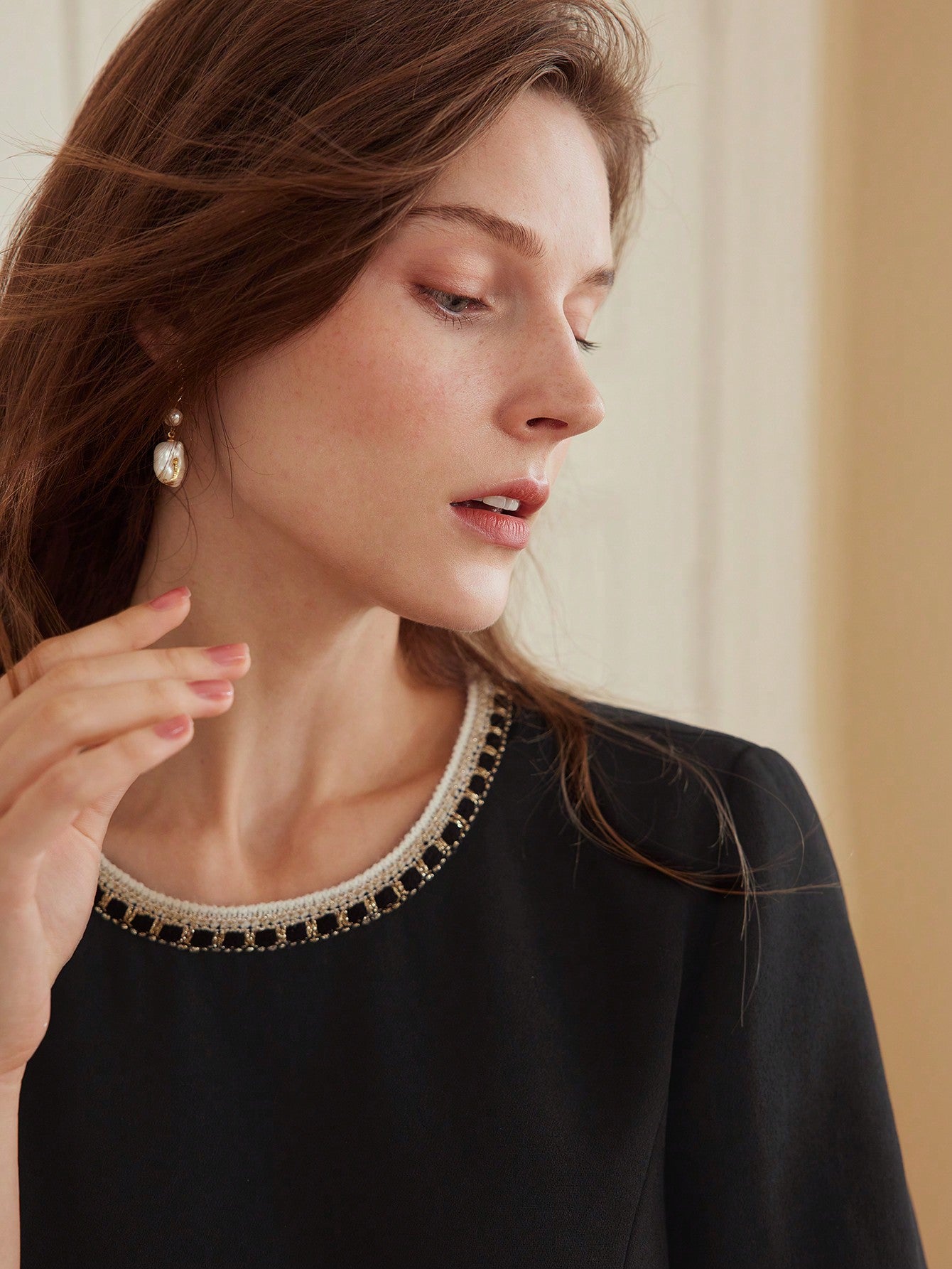 MOTF - Contrast Binding Zipper Back Premium Dress