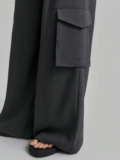 SHEIN Ontre Cargo Wide-Leg Pants