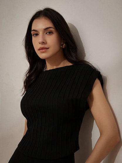 Shein Black Suit Set – Top & Pants