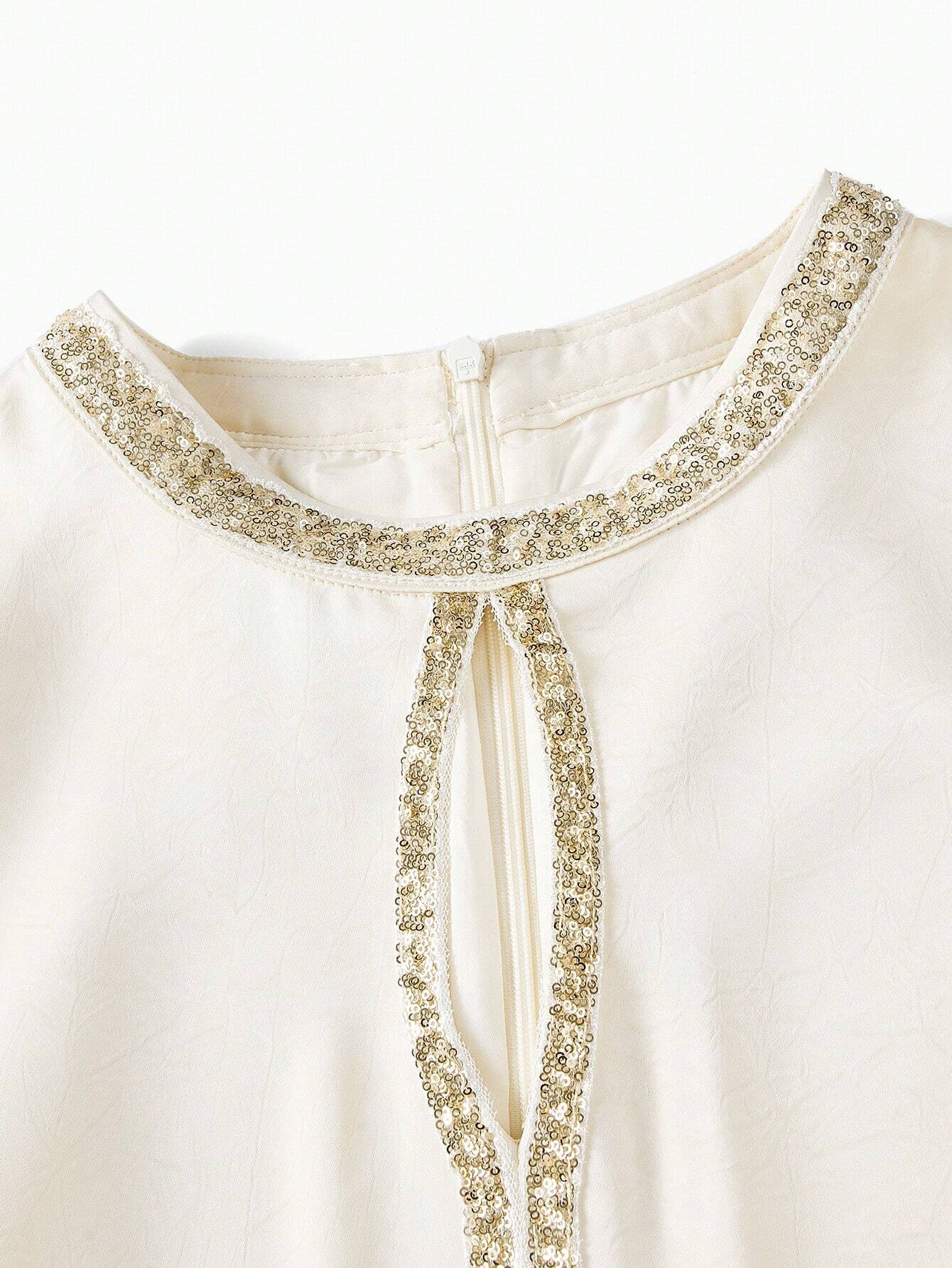 MOTF PREMIUM PEARL SEQUIN A-LINE DRESS