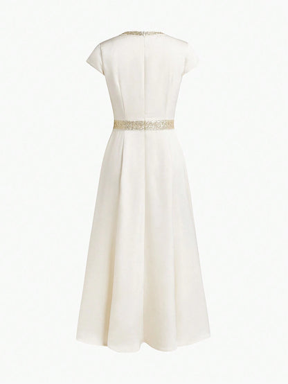 MOTF PREMIUM PEARL SEQUIN A-LINE DRESS