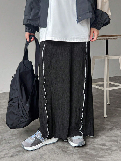 SHEIN FRIFUL Contrast Trim Casual Skirt