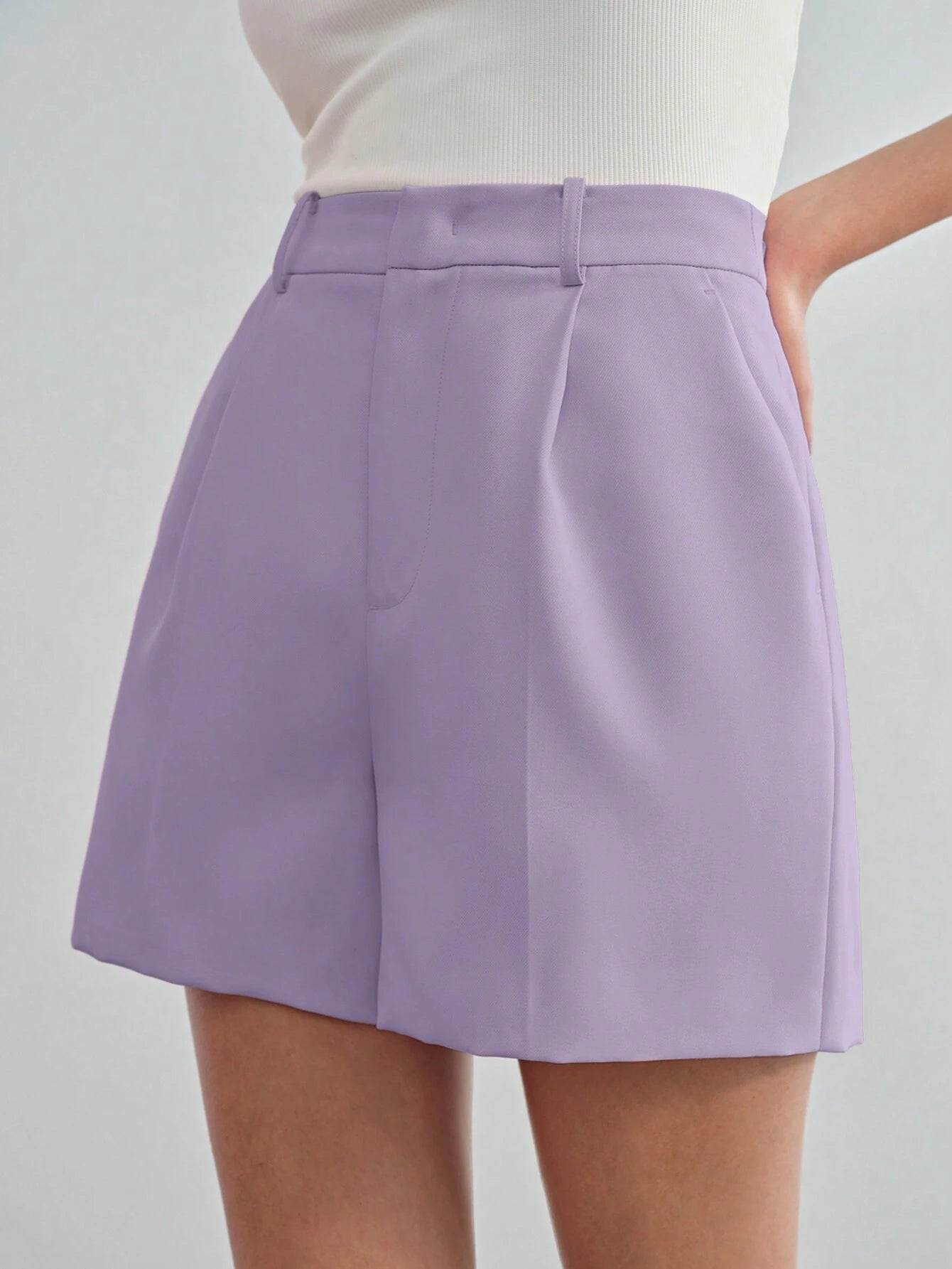 SHEIN MOTF Pleated Pocket Shorts
