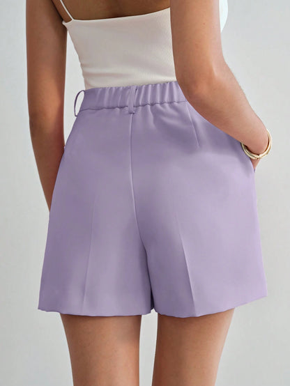 SHEIN MOTF Pleated Pocket Shorts
