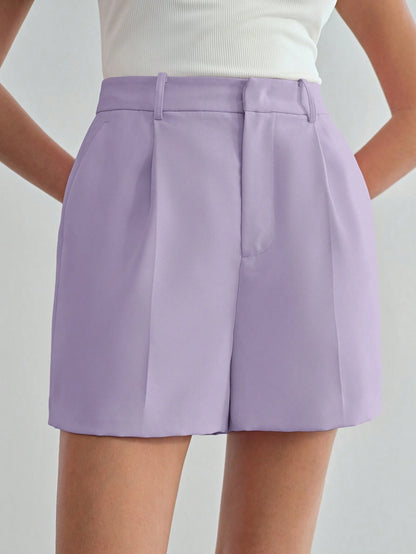 SHEIN MOTF Pleated Pocket Shorts