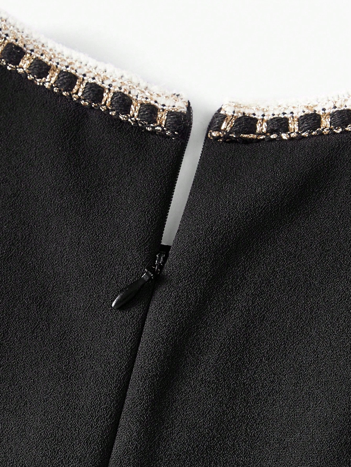 MOTF - Contrast Binding Zipper Back Premium Dress