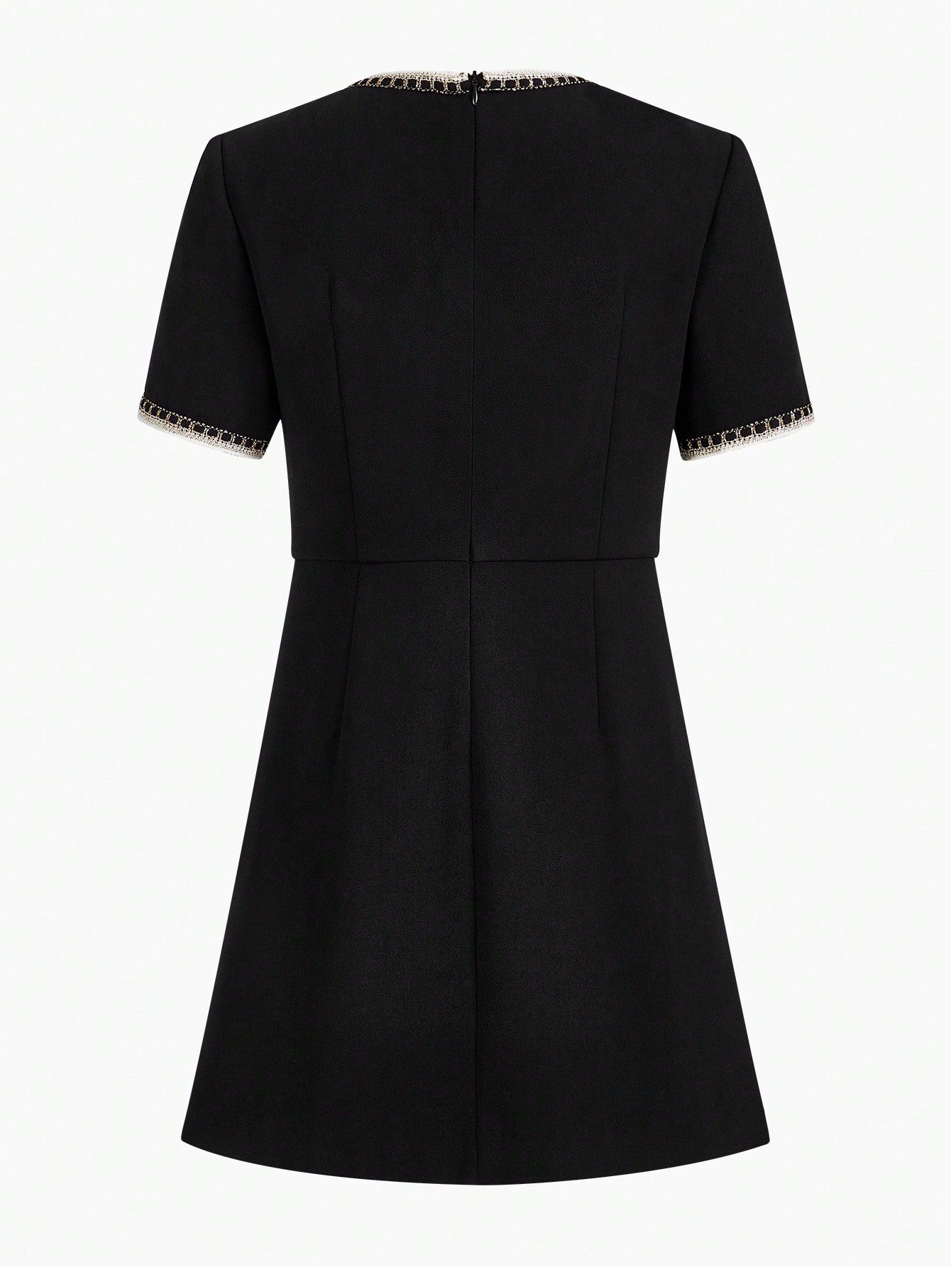 MOTF - Contrast Binding Zipper Back Premium Dress