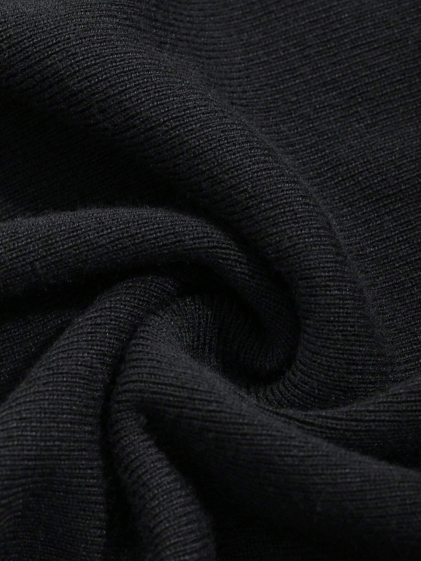 DAZY Colorblock Button Half-Placket Knit Sweater Dress