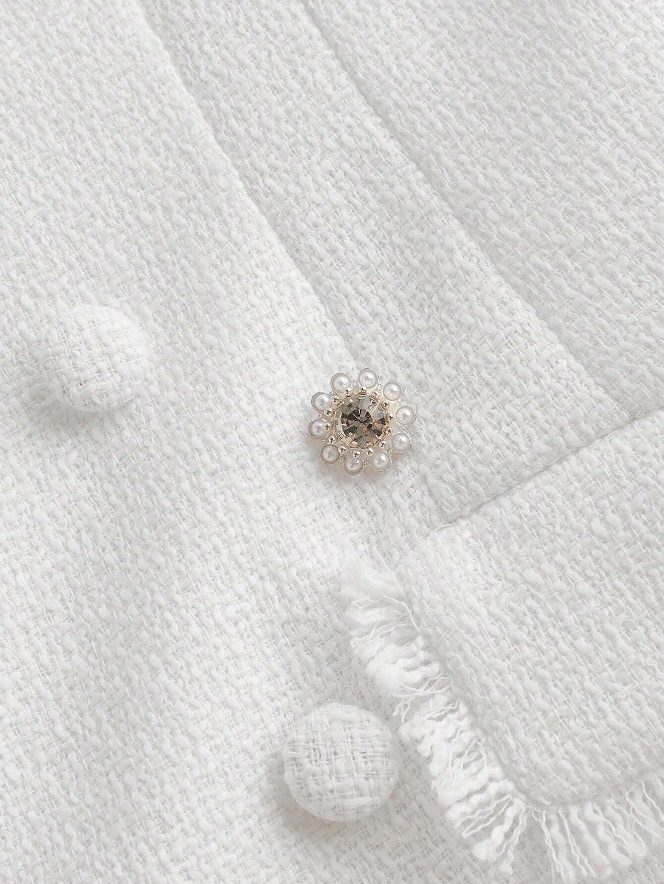 SHEIN Premium Luxe Buttoned Tweed Blazer Dress