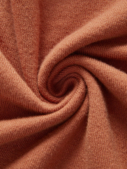 Anewsta Ruched Minimalist Knit Sweater Dress