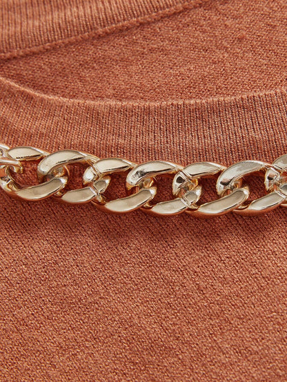 Anewsta Ruched Minimalist Knit Sweater Dress