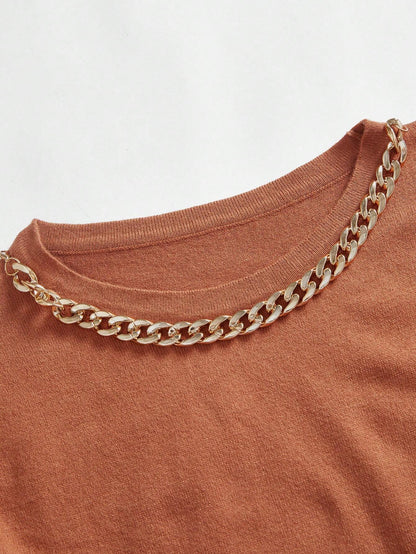 Anewsta Ruched Minimalist Knit Sweater Dress