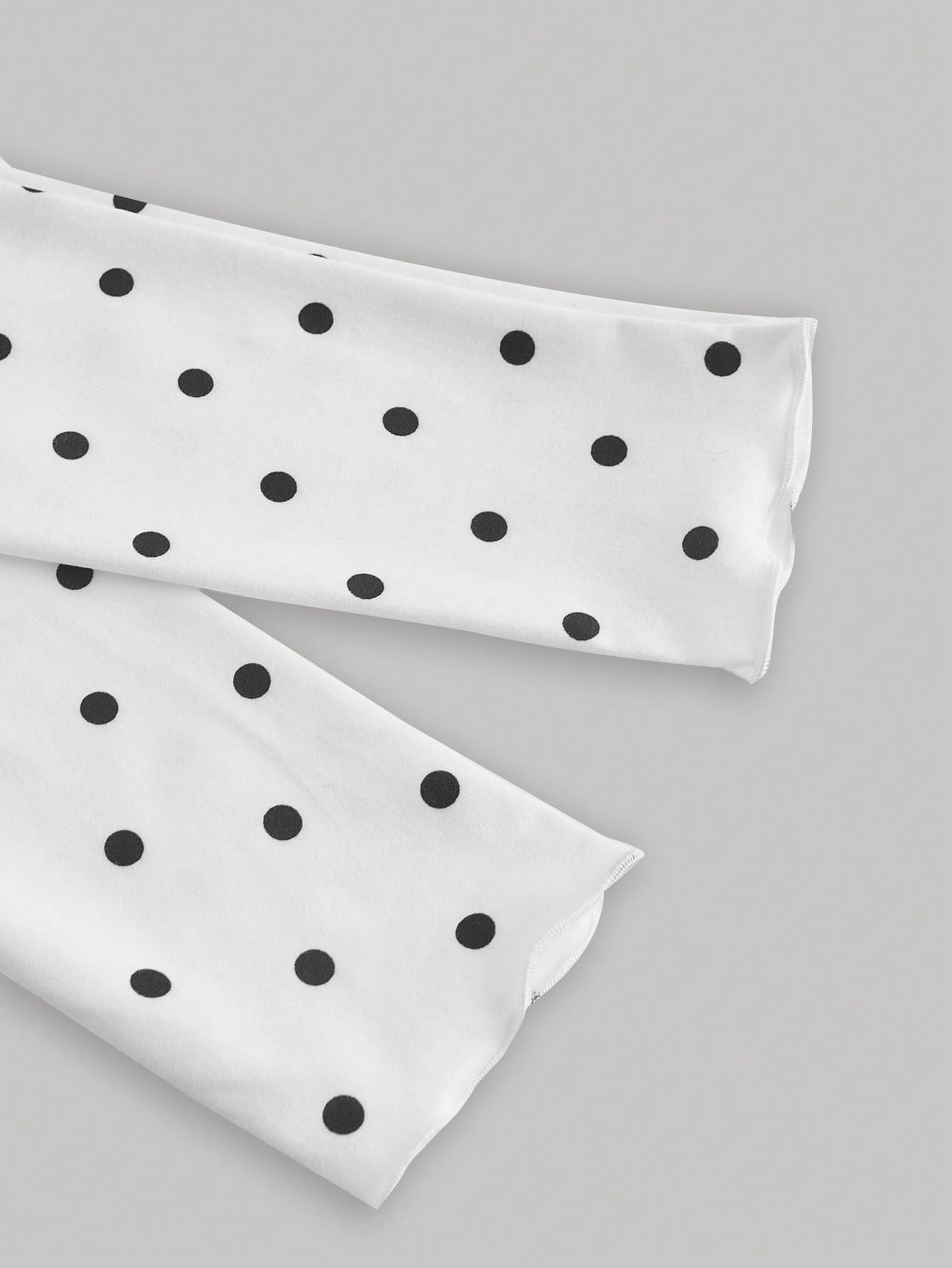 SHEIN MOD Polka Dot Mesh Panel Tie-Front Top