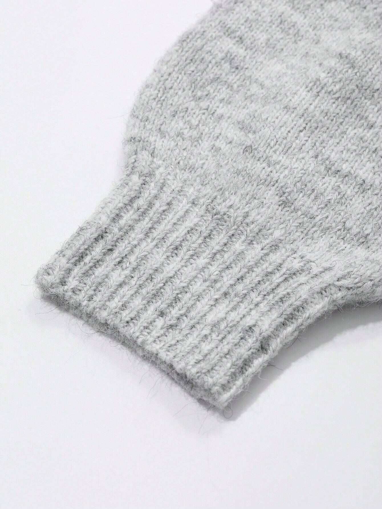 SHEIN FRIFUL V-Neck Drop Shoulder Loose Sweater