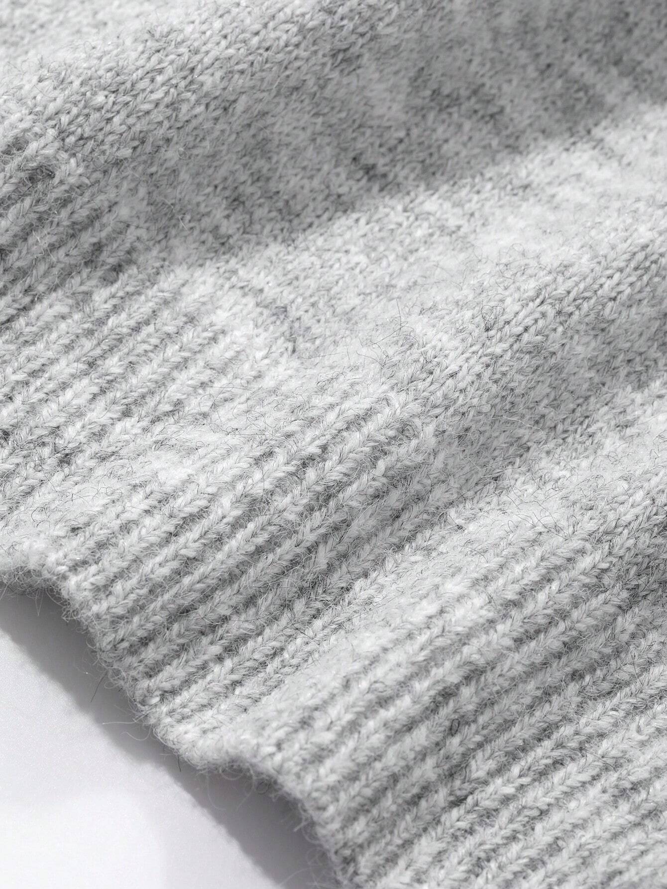 SHEIN FRIFUL V-Neck Drop Shoulder Loose Sweater