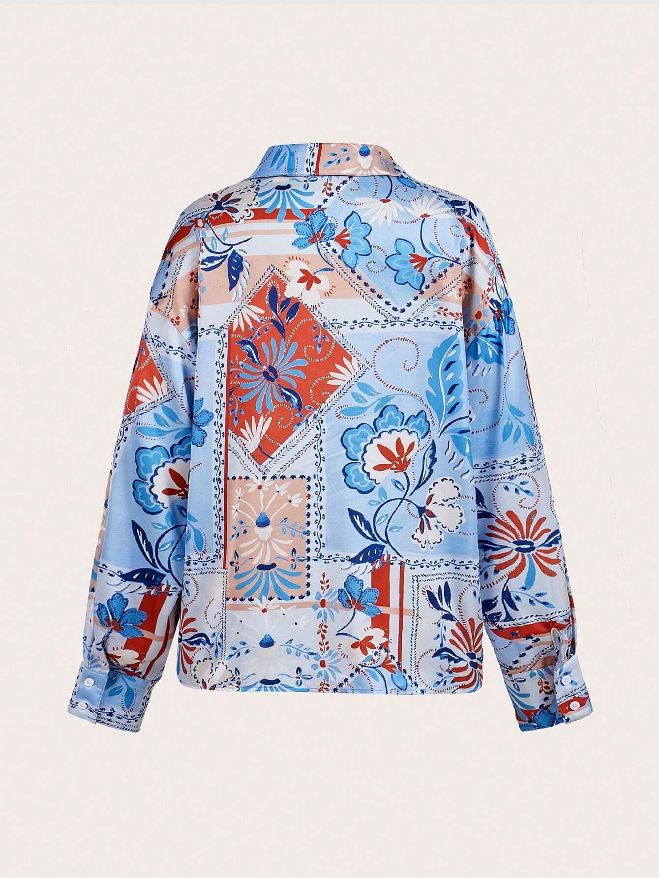 Shein Maija Plant Print Blouse