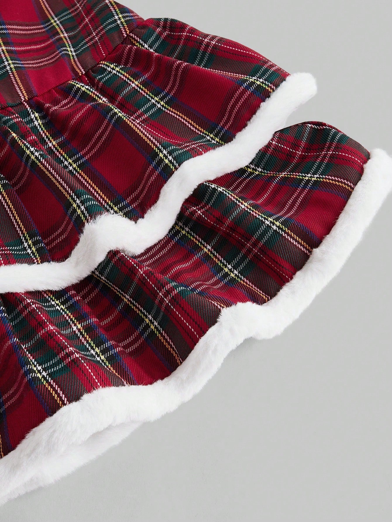 Shein Kawaii Plaid Christmas Skirt