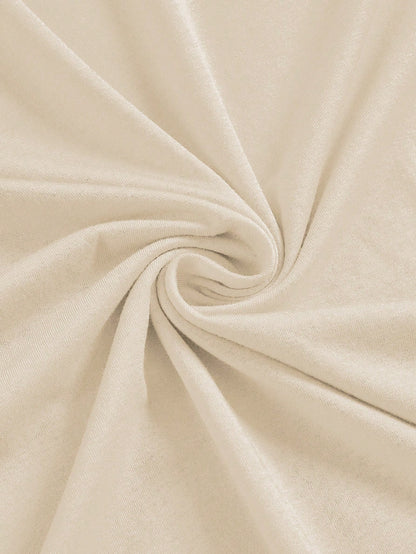 SHEIN Casual 2025 Happy New Year Beige Tee