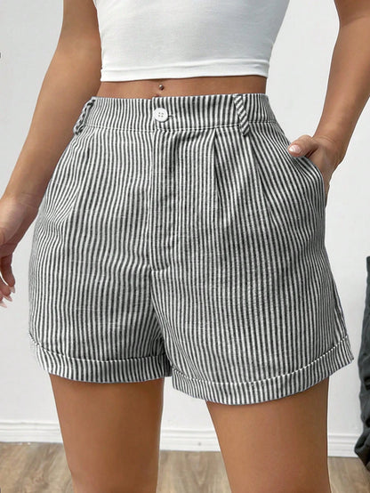 Shein Striped Casual Shorts