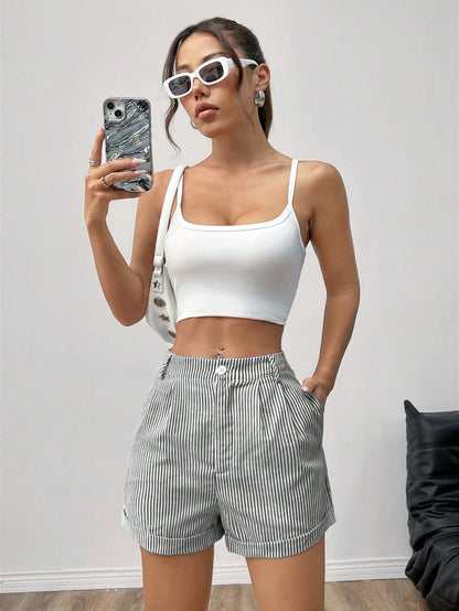 Shein Striped Casual Shorts