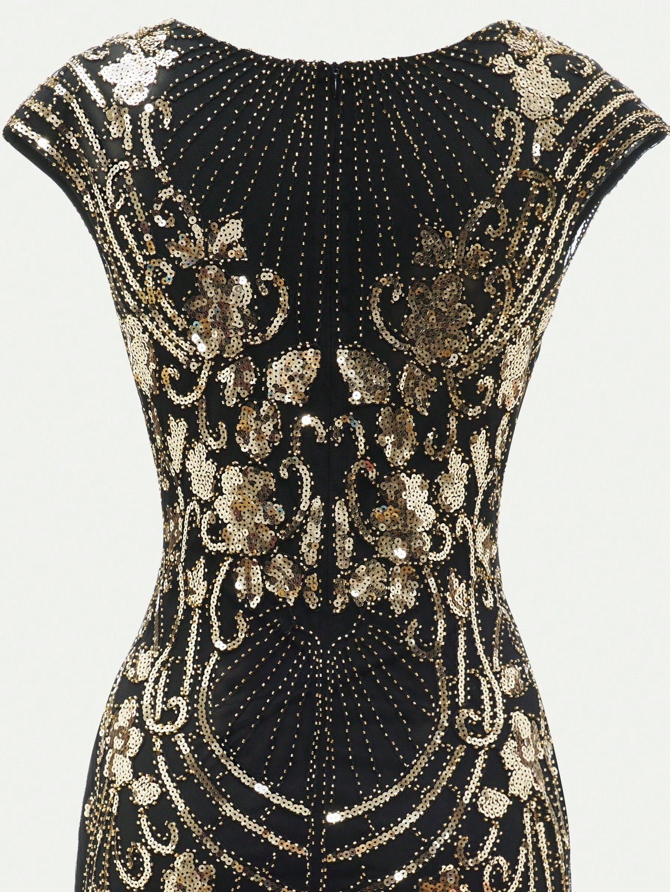 VINTAGE 1920s SEQUIN & FRINGE DRESS