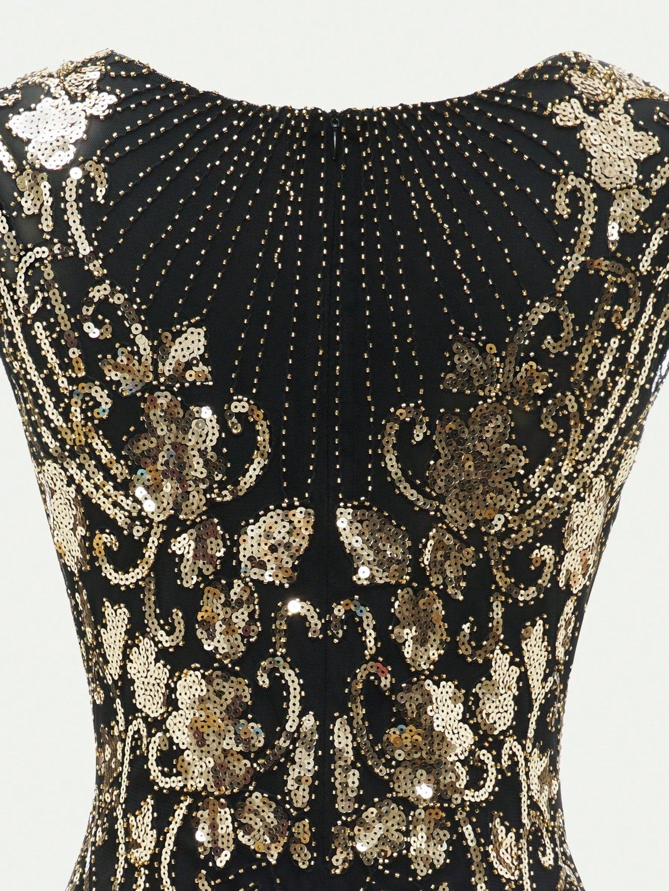 VINTAGE 1920s SEQUIN & FRINGE DRESS