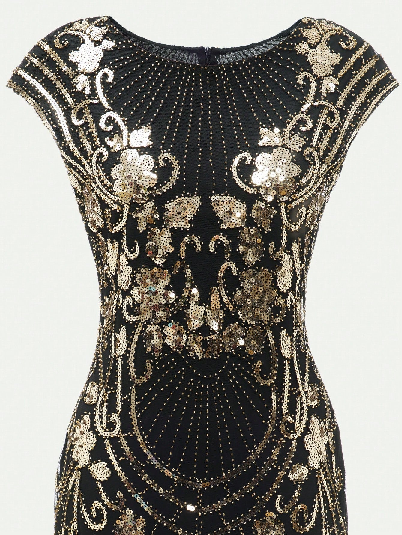 VINTAGE 1920s SEQUIN & FRINGE DRESS