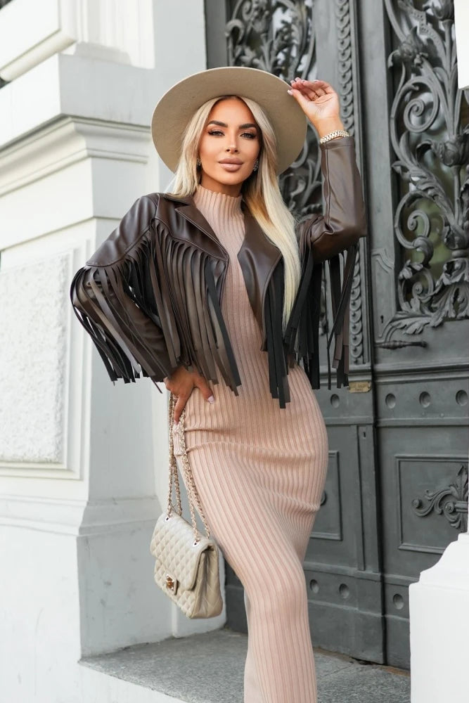 Turkish Fringe Leather Jacket