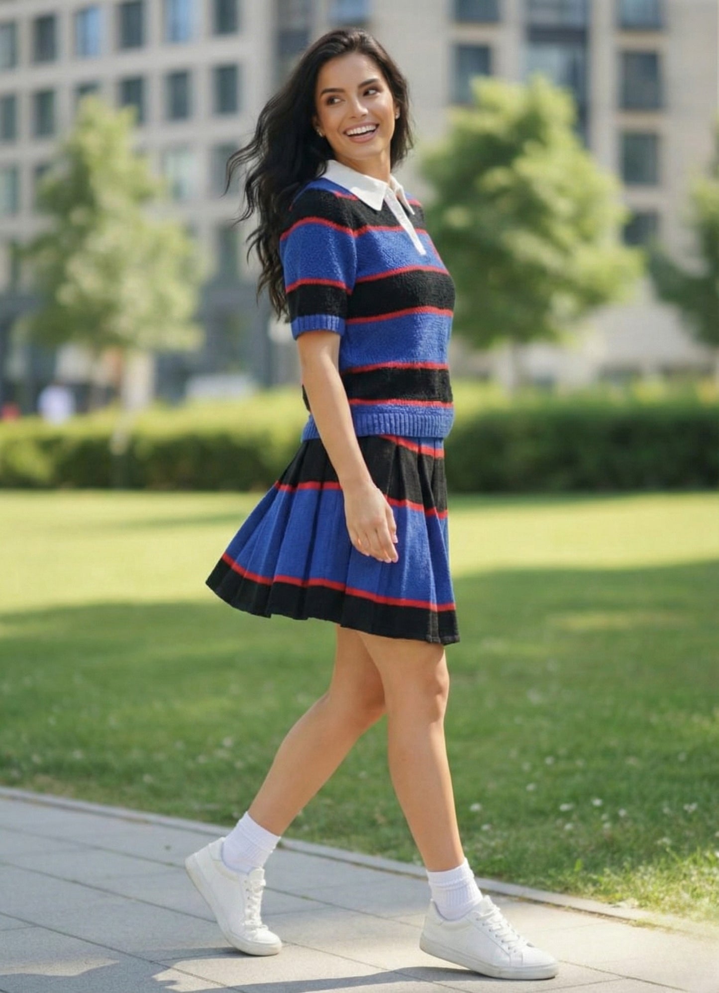 SHEIN AiiRZ – Varsity Rugby Knit Co-Ord Set