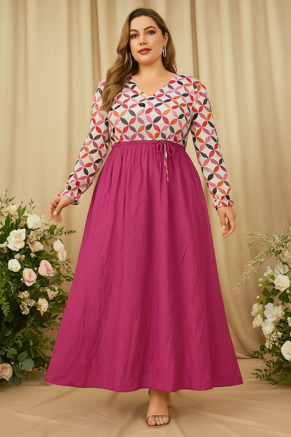 SHEIN  Drawstring Waist Dress