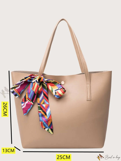 Chic Twilly Scarf Embellished Satchel Bag