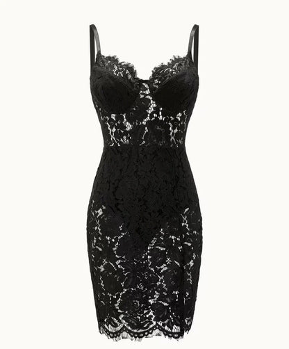 SHEIN SXY Eyelash Lace Cami Dress