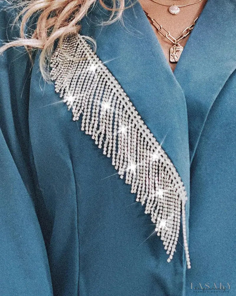 Blazer dress rhinestones
